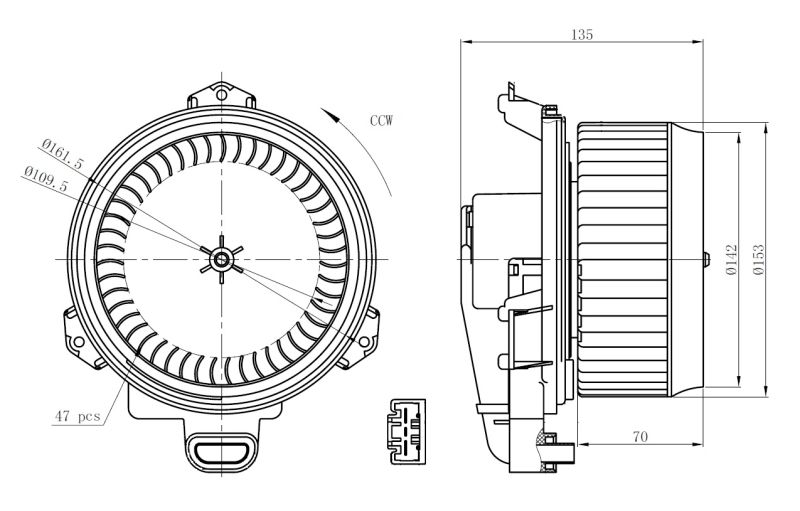 Interior Blower NRF 34296