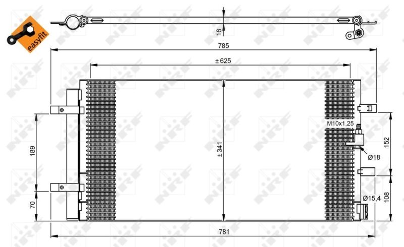 Condenser, air conditioning NRF 350046