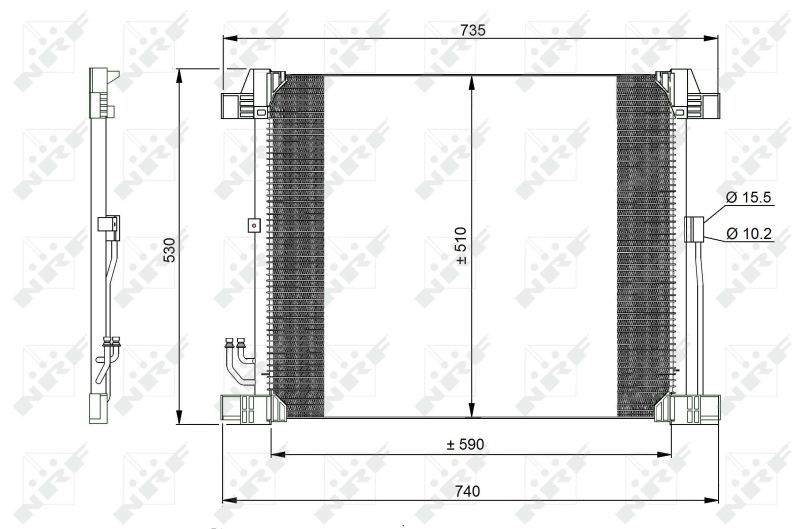 Condenser, air conditioning NRF 350099