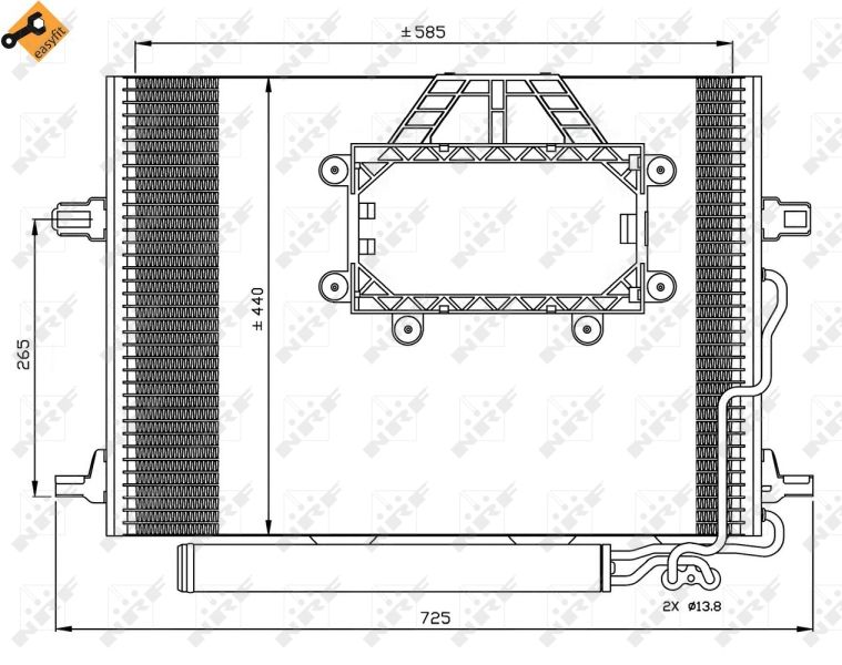 Condensador, ar condicionado NRF 350211