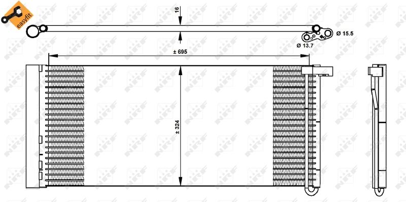 Condenser, air conditioning NRF 350331