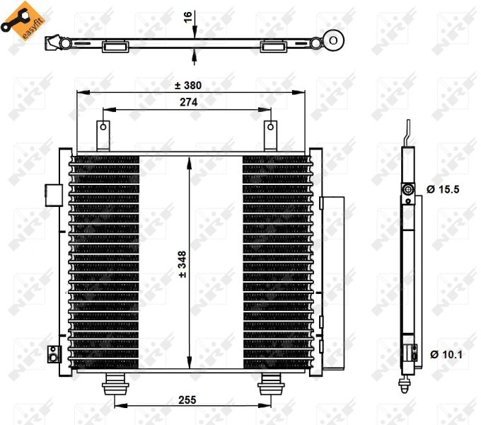 Condenser, air conditioning NRF 350337