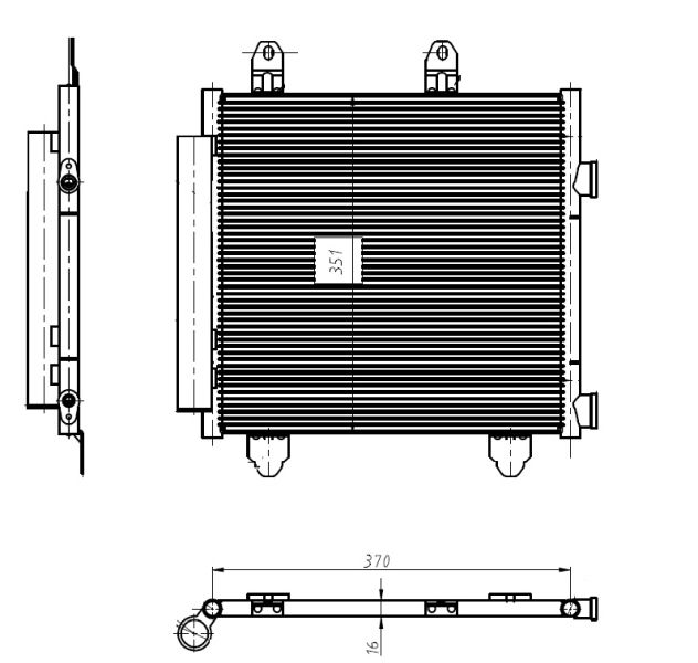 Condenser, air conditioning NRF 350445