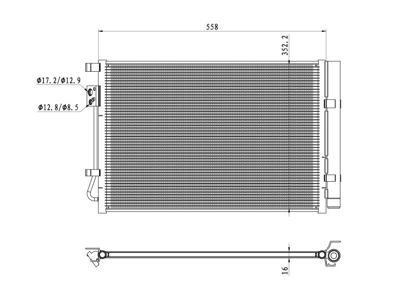 Condenser, air conditioning NRF 350492