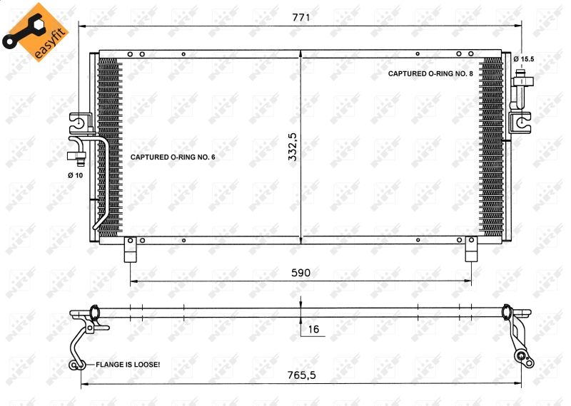 Condenser, air conditioning NRF 35195