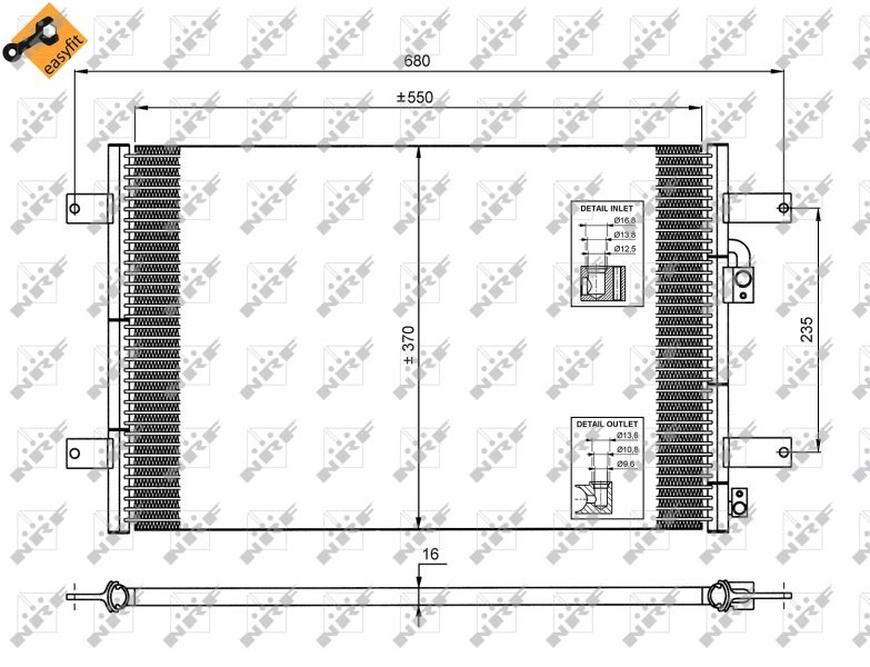 Condenser, air conditioning NRF 35249