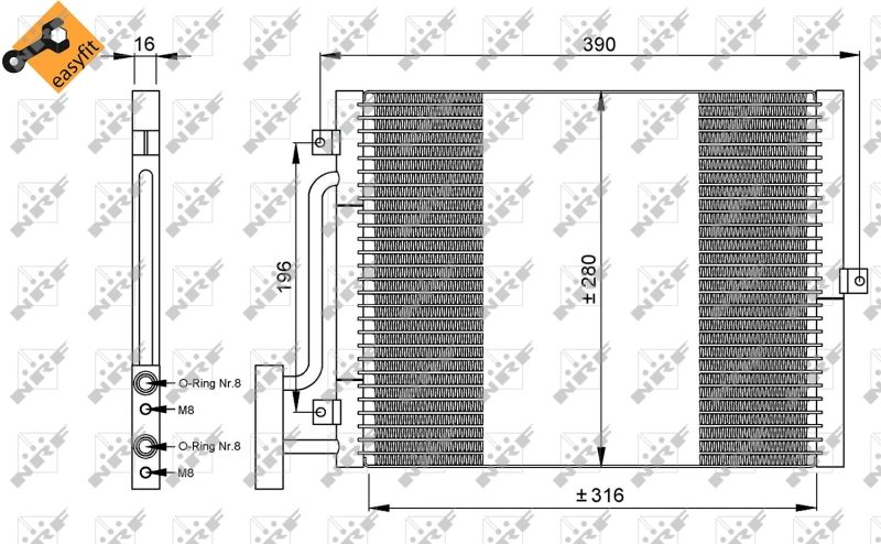 Condenser, air conditioning NRF 35307