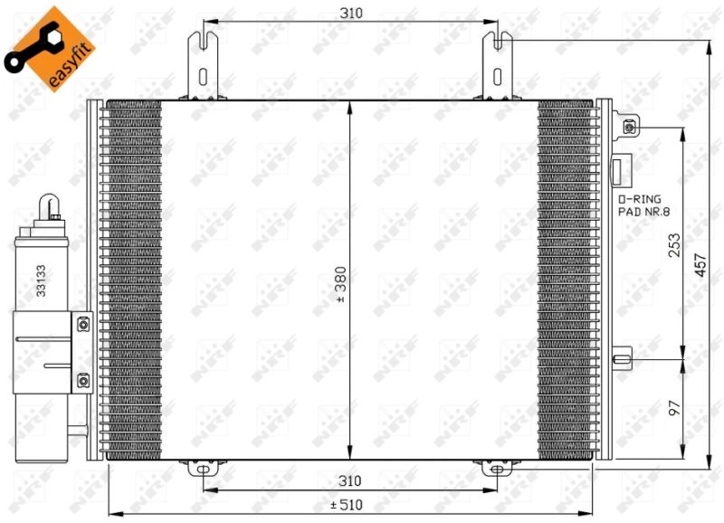 Condenser, air conditioning NRF 35353