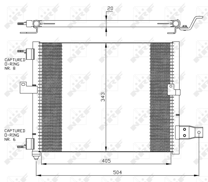 Condenser, air conditioning NRF 35360