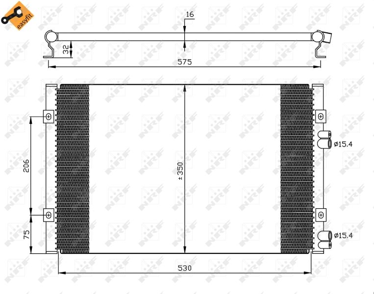 Condenser, air conditioning NRF 35384