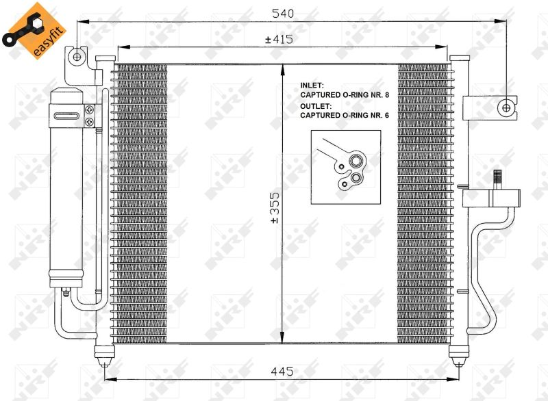 Condenser, air conditioning NRF 35428