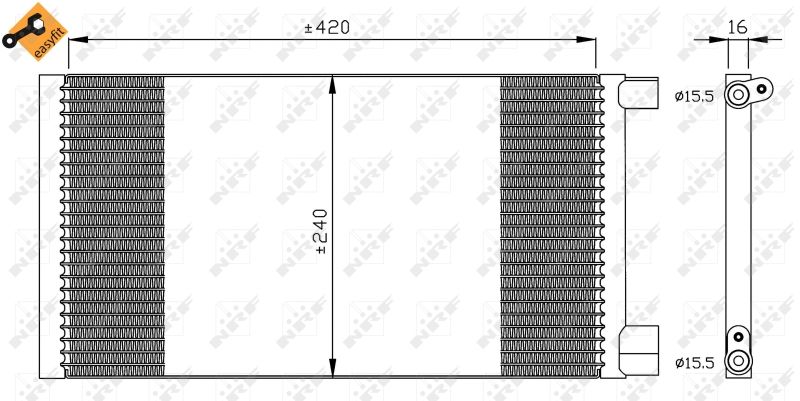 Condenser, air conditioning NRF 35487