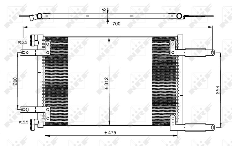 Condenser, air conditioning NRF 35493