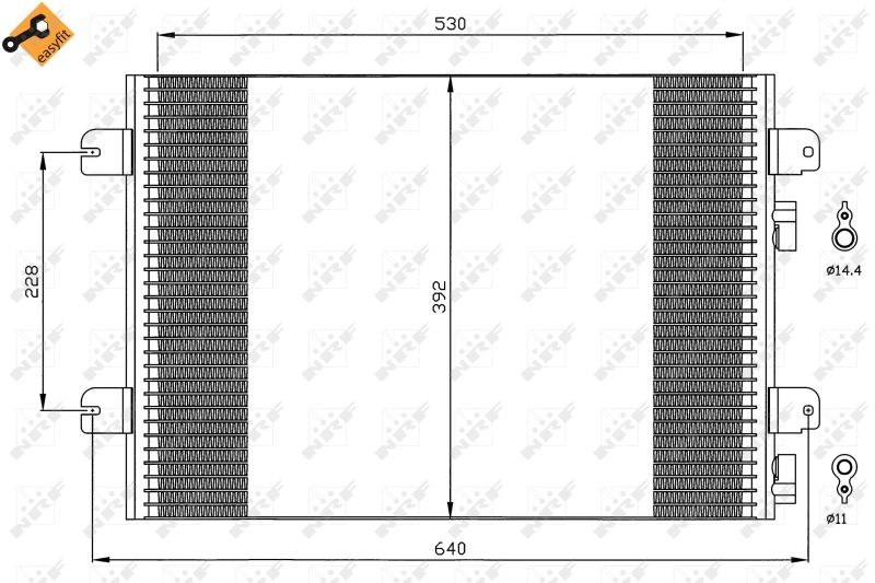 Condenser, air conditioning NRF 35542