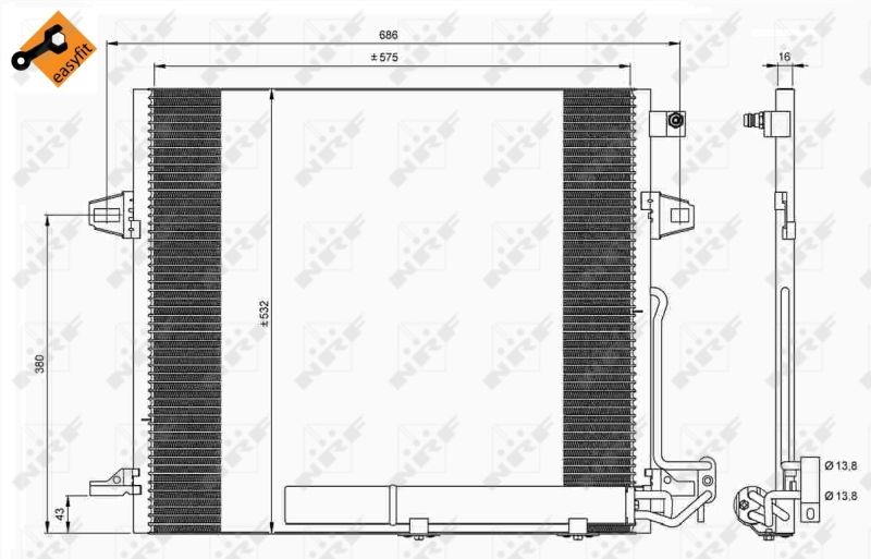 Condenser, air conditioning NRF 35618