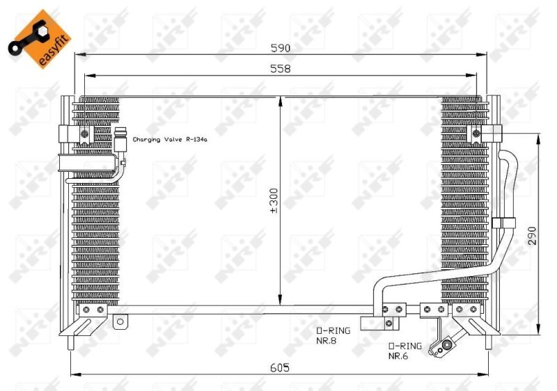 Condenser, air conditioning NRF 35650