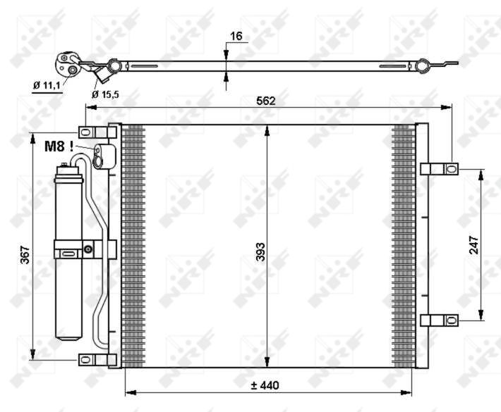 Condenser, air conditioning NRF 35783