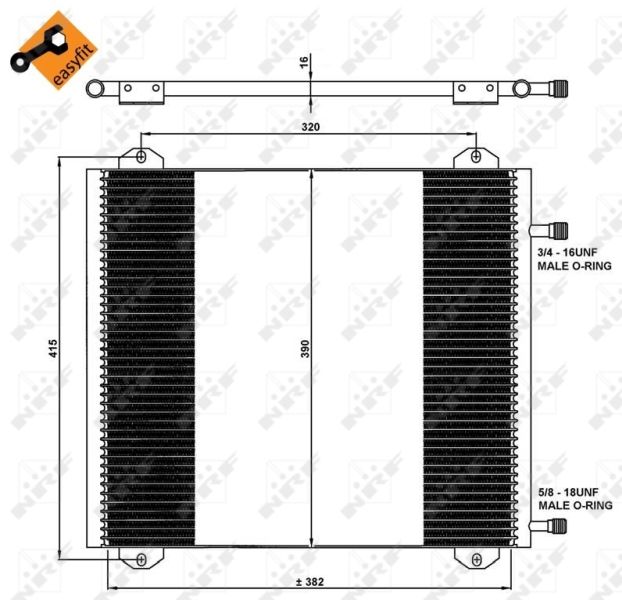 Condenser, air conditioning NRF 35785