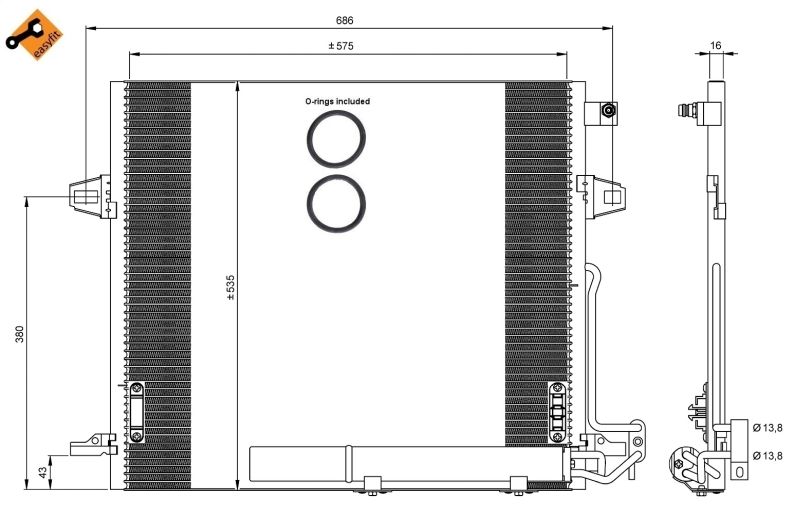 Condenser, air conditioning NRF 35927