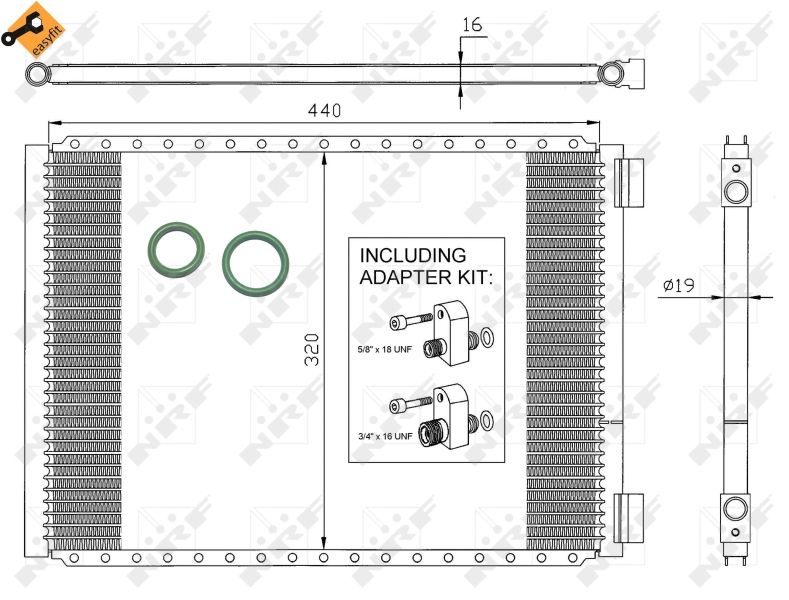 Condenser, air conditioning NRF 35952