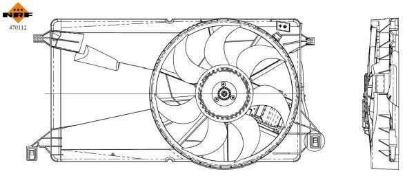 Ventiliatorius, radiatoriaus NRF 470112