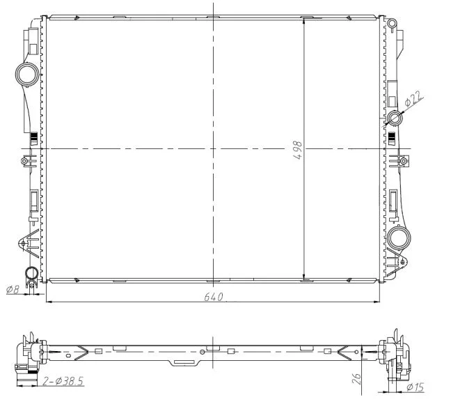 Radiatorius, variklio aušinimas NRF 50041