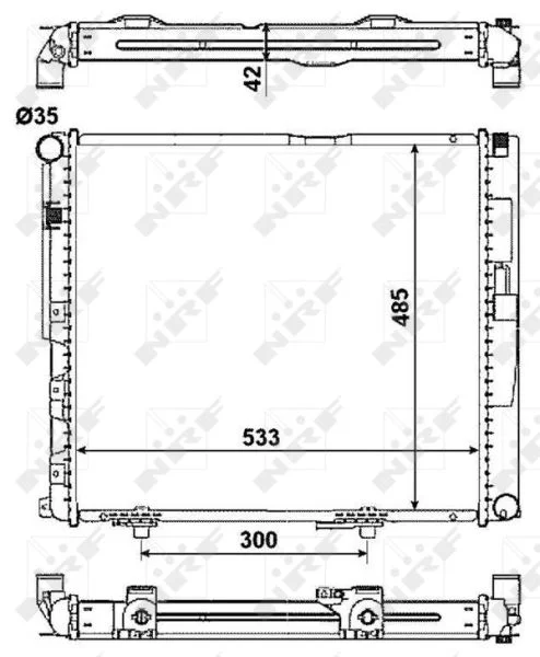 Радіатор, система охолодження двигуна NRF 516572
