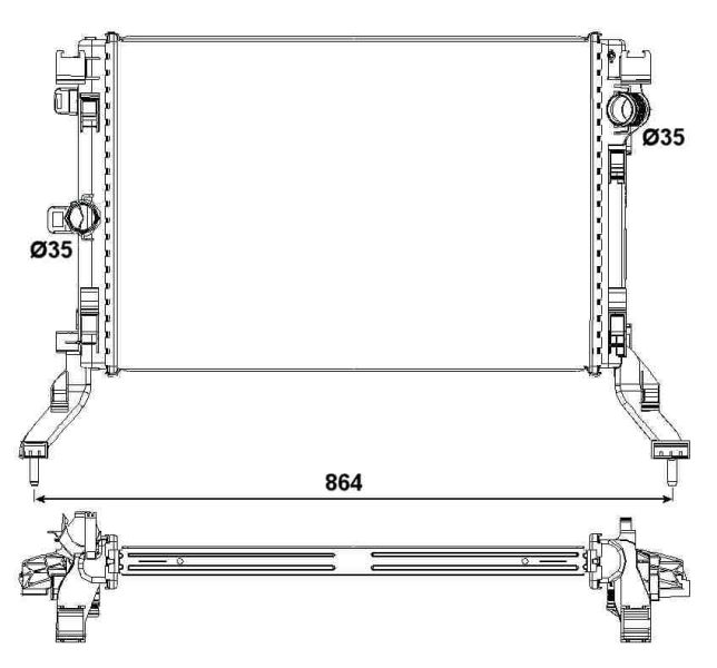 Radiatorius, variklio aušinimas NRF 53026