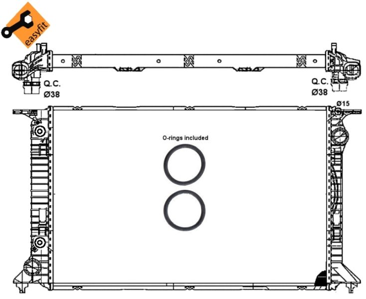Radiator, engine cooling NRF 53065