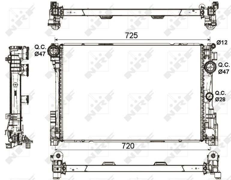 Radiator, engine cooling NRF 53113