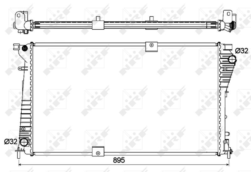 Радіатор, система охолодження двигуна NRF 53123