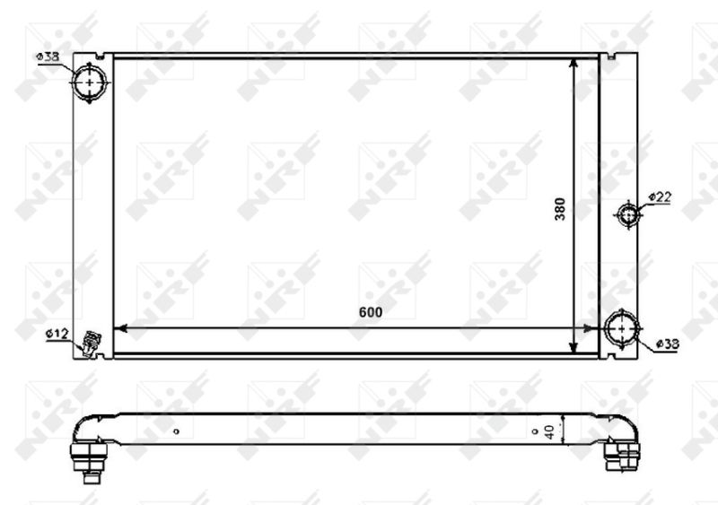 Radiator, engine cooling NRF 53725