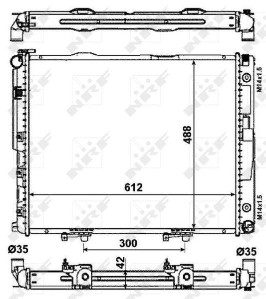 Radiator, engine cooling NRF 53786