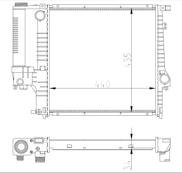 Radiatorius, variklio aušinimas NRF 53849A