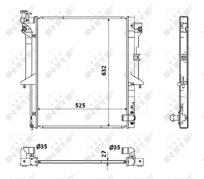 Radiator, engine cooling NRF 53908