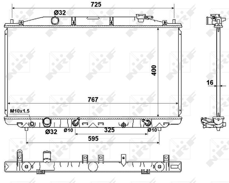 Radiator, engine cooling NRF 53971