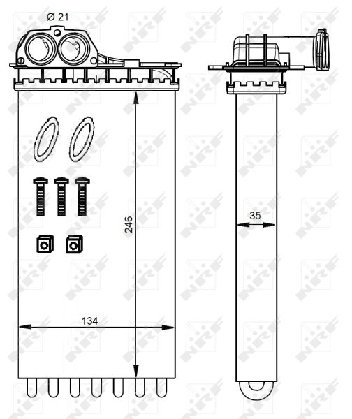 Heat Exchanger, interior heating NRF 54332