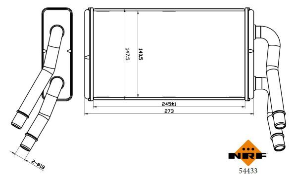 Heat Exchanger, interior heating NRF 54433