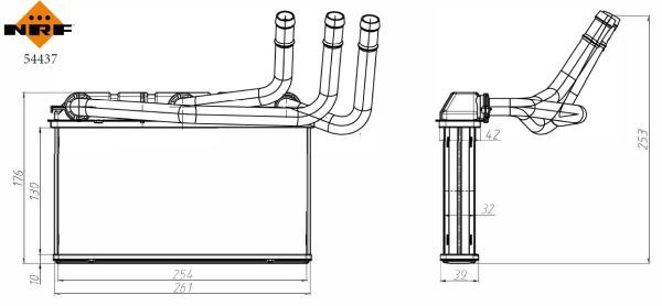 Heat Exchanger, interior heating NRF 54437