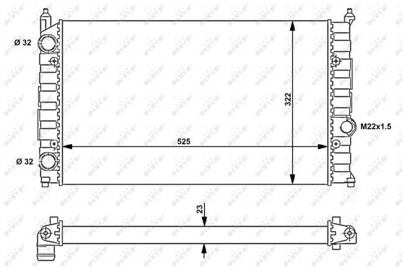 Radiatorius, variklio aušinimas NRF 54707