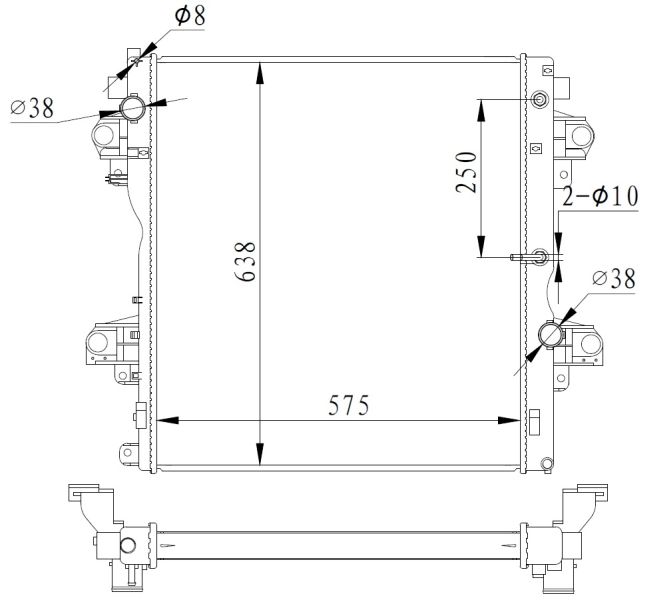Radiator, engine cooling NRF 550018