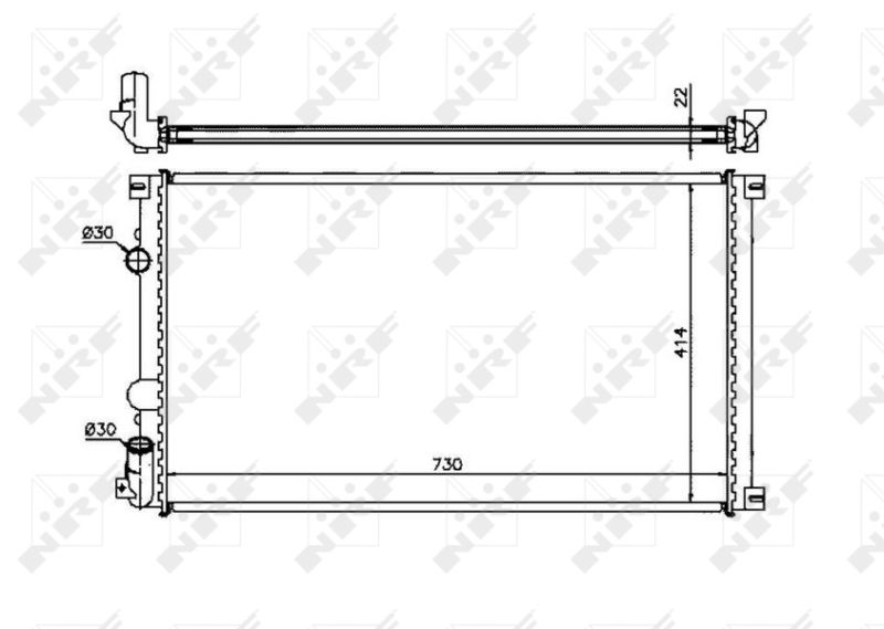 Radiator, engine cooling NRF 58321