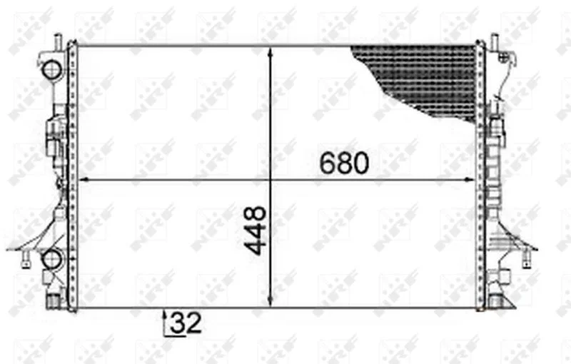 Radiatorius, variklio aušinimas NRF 58479