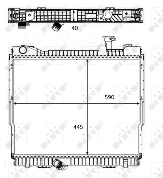 Radiator, engine cooling NRF 58484