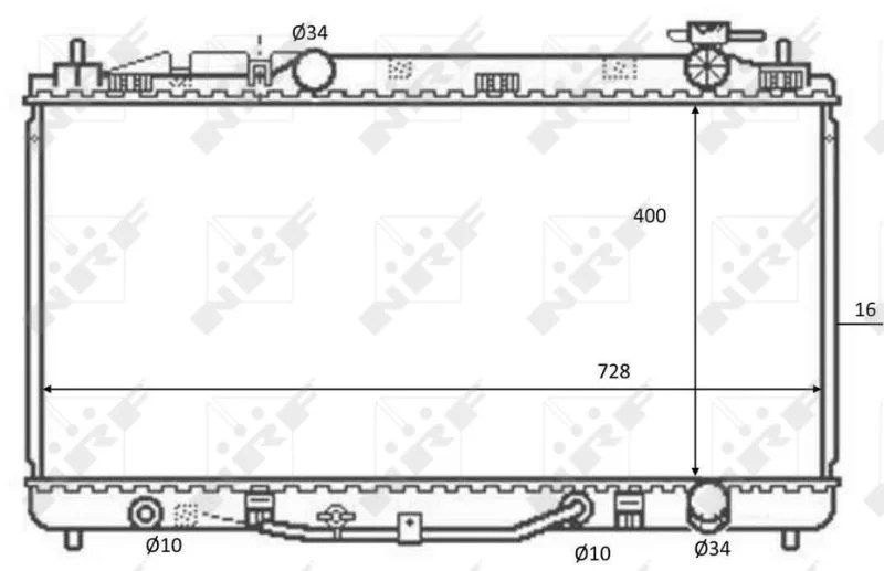 Radiator, engine cooling NRF 59079