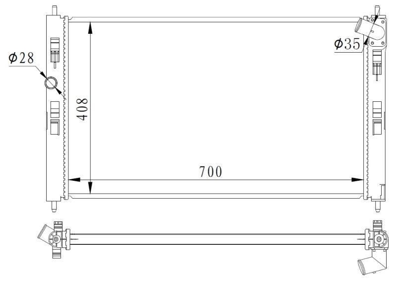 Radiatorius, variklio aušinimas NRF 59260