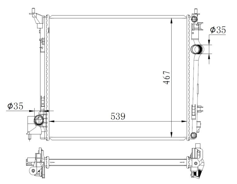 Radiatorius, variklio aušinimas NRF 59271