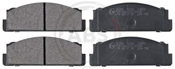 Brake Pad Set, disc brake A.B.S. 36004