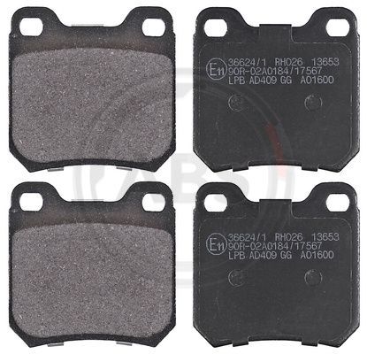 Brake Pad Set, disc brake A.B.S. 36624/1