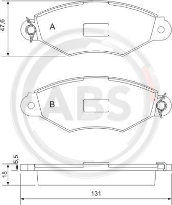 Brake Pad Set, disc brake A.B.S. 37040